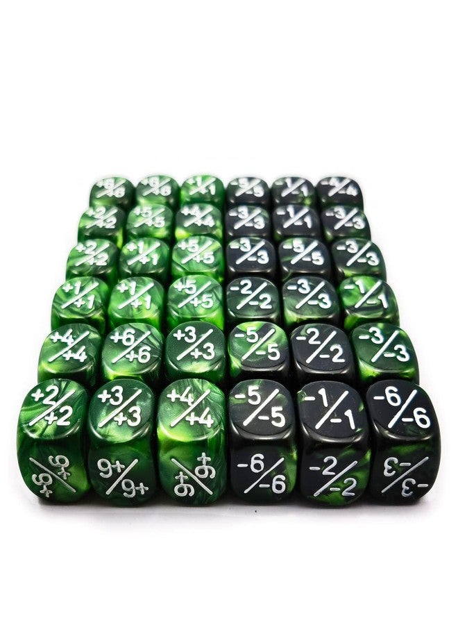 BESCON 36pcs 12mm Marble Green & Gemini Green Dice Counters Set, Small Token Dice Compatible with MTG, CCG, Card Games - Image 4